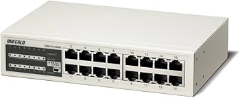 Amazon | バッファロー BUFFALO 10/100Mbps対応 金属筺体 電源内蔵 16